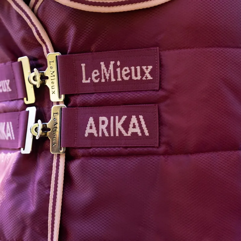 LeMieux Arika Stable-Tek 200g Detachable Neck Stable Rug - Blackberry-1