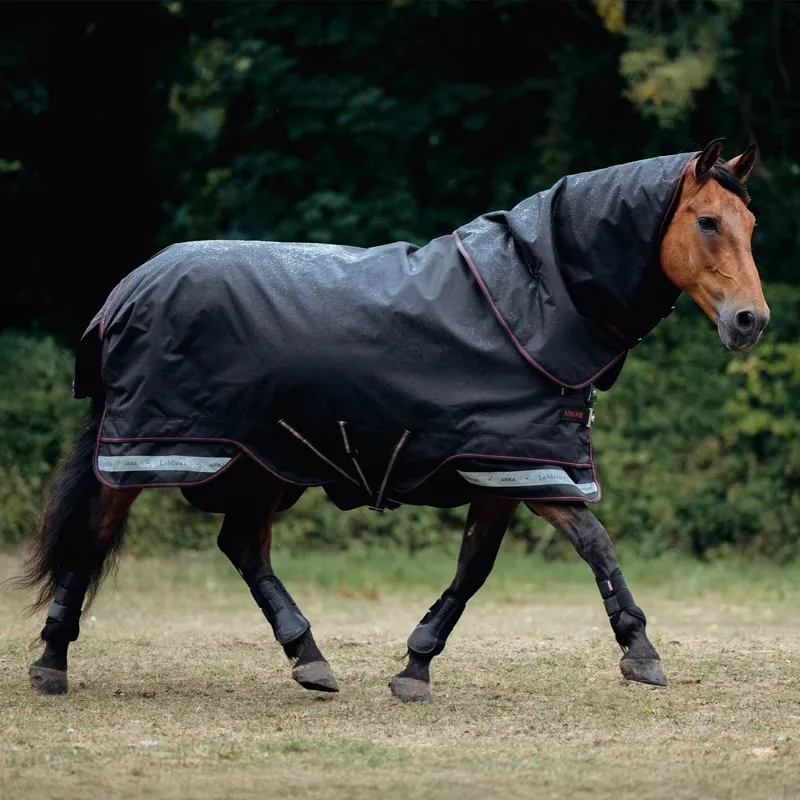 LeMieux Arika Storm-Tek Detachable Neck 100g Turnout Rug - Black-1