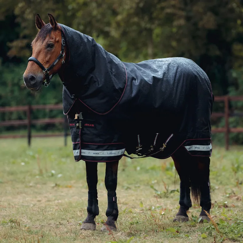 LeMieux Arika Storm-Tek Detachable Neck 200g Turnout Rug - Black-1