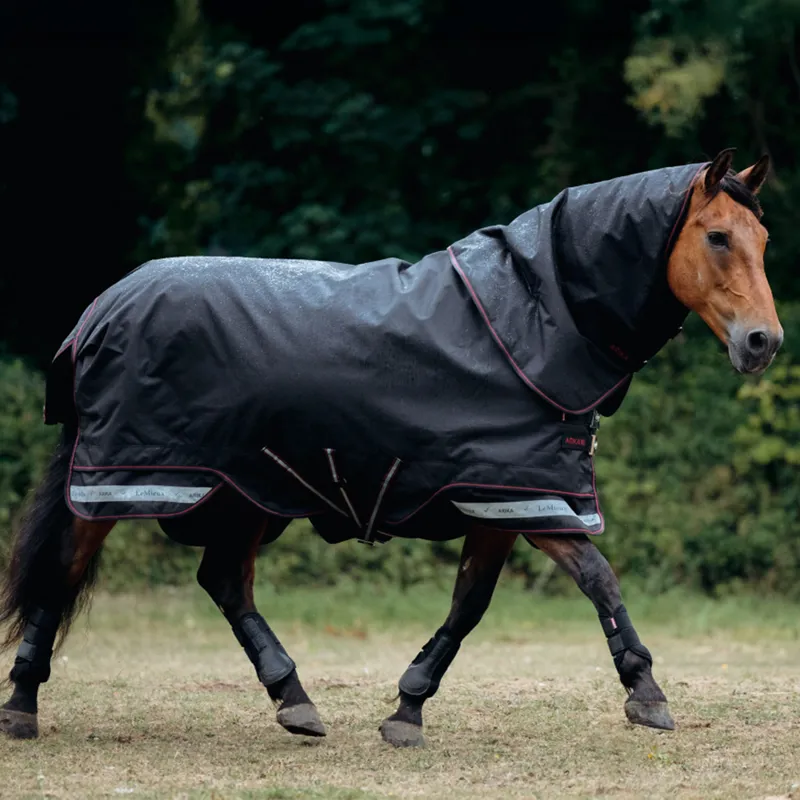 LeMieux Arika Storm-Tek Detachable Neck 50g Turnout Rug - Black-2