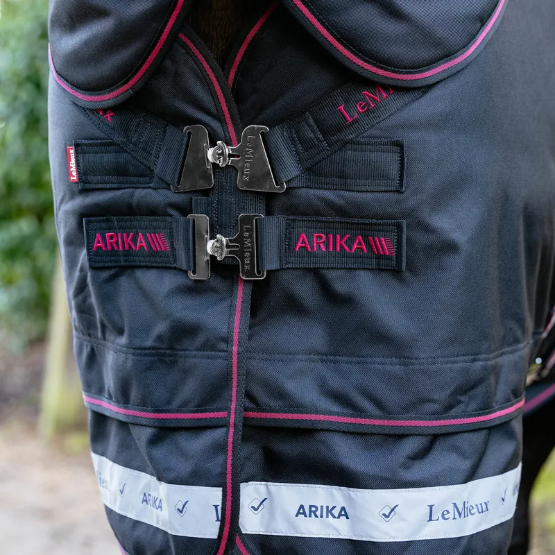 LeMieux Arika Storm-Tek Detachable Neck 50g Turnout Rug - Black-3