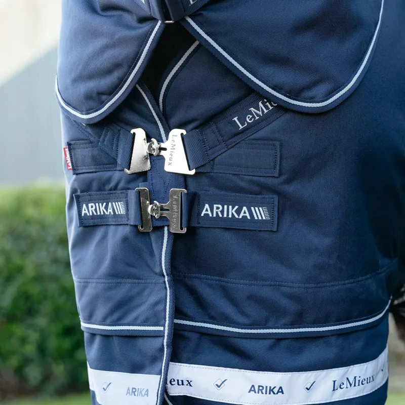 LeMieux Arika Storm-Tek Detachable Neck 100g Turnout Rug - Navy-2