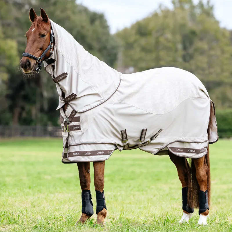 LeMieux Arika Sunstopper Detachable Neck Cooler Sheet - Stone-4