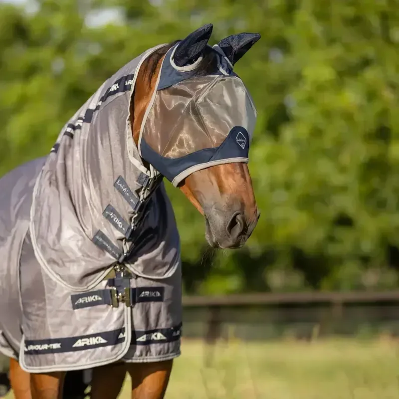 LeMieux ArmourShield Pro Half Fly Mask - Blue-2