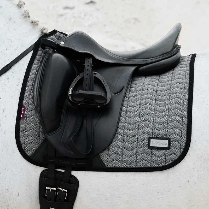 LeMieux Aspen Dressage Saddlecloth - Herringbone-1