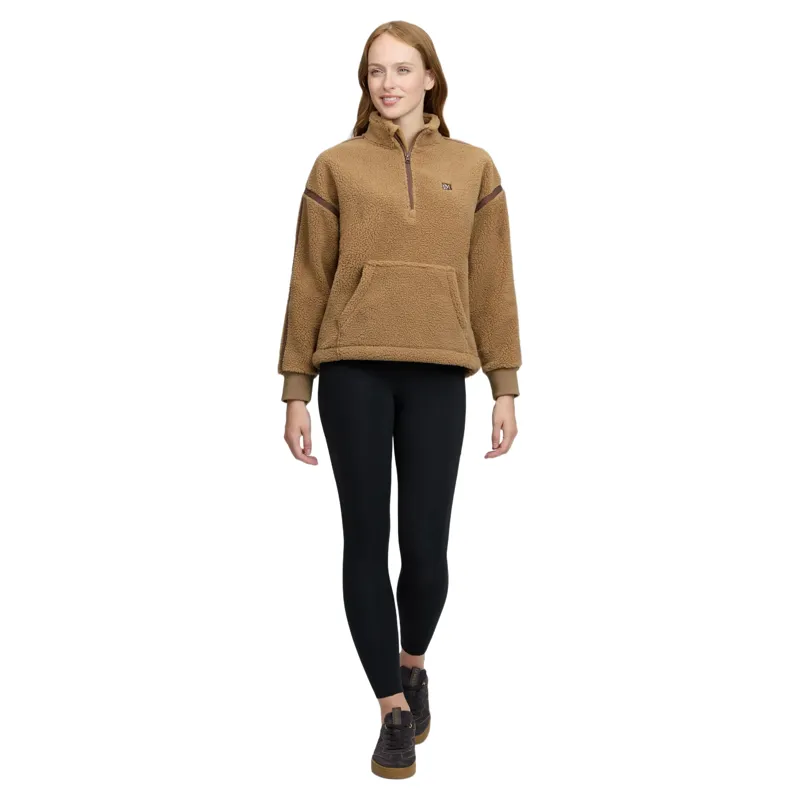 LeMieux Avery Womens 1/4 Zip Teddy Fleece - Caramel Pre-Order-7