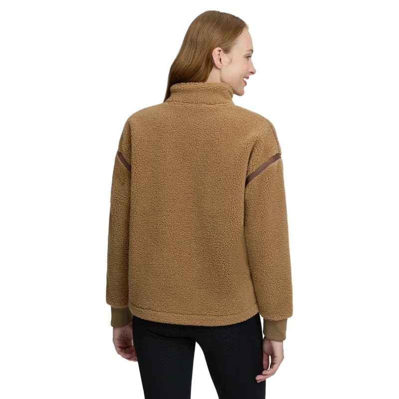 LeMieux Avery Womens 1/4 Zip Teddy Fleece - Caramel Pre-Order-4
