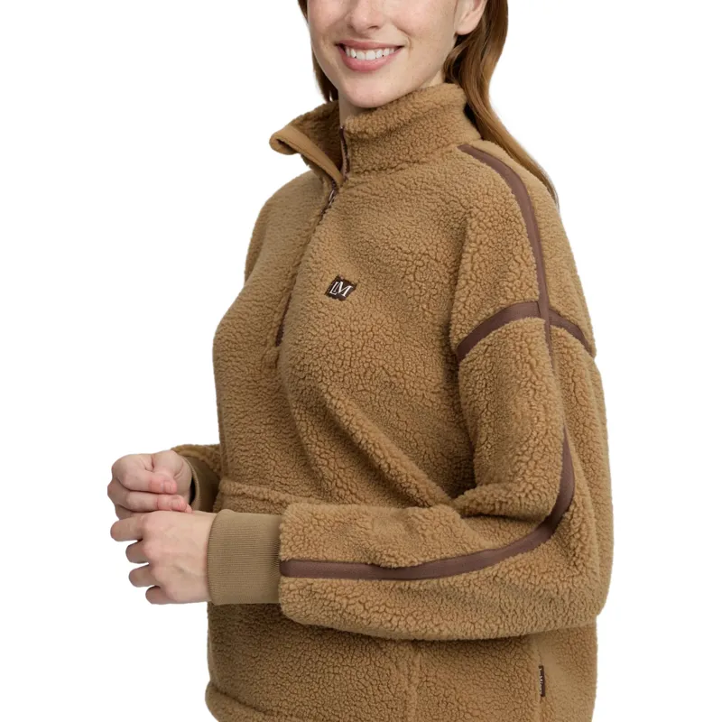 LeMieux Avery Womens 1/4 Zip Teddy Fleece - Caramel Pre-Order-5