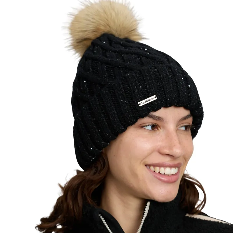 LeMieux Bernie Sequin Beanie - Black-1