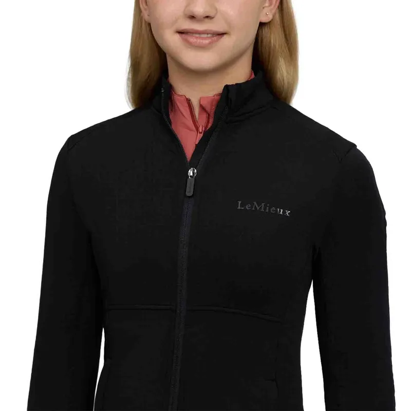 LeMieux Young Rider Bethany Junior Girls Zip-Through Fleece - Black-5