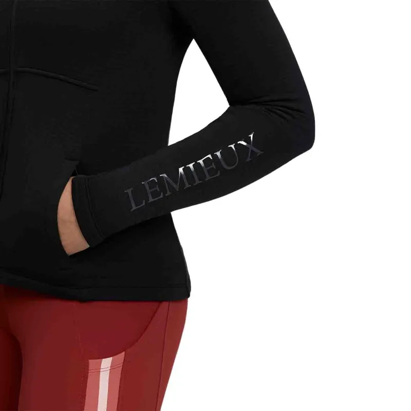 LeMieux Young Rider Bethany Junior Girls Zip-Through Fleece - Black-6