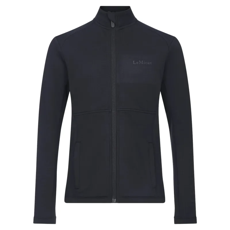 LeMieux Young Rider Bethany Junior Girls Zip-Through Fleece - Black-2