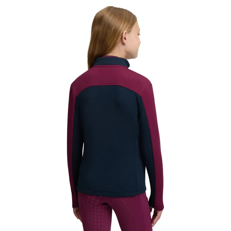 LeMieux Young Rider Bethany Junior Girls Zip-Through Fleece - Blackberry-1