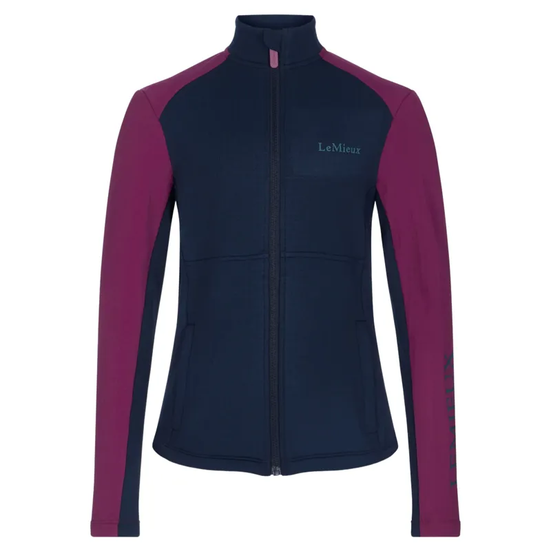LeMieux Young Rider Bethany Junior Girls Zip-Through Fleece - Blackberry-3