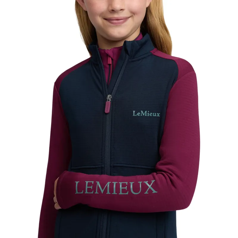 LeMieux Young Rider Bethany Junior Girls Zip-Through Fleece - Blackberry-5
