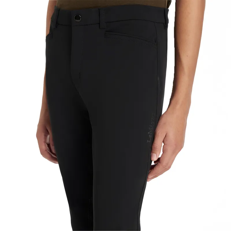 LeMieux Young Rider Boys Knee Grip Sport Breeches - Black-4
