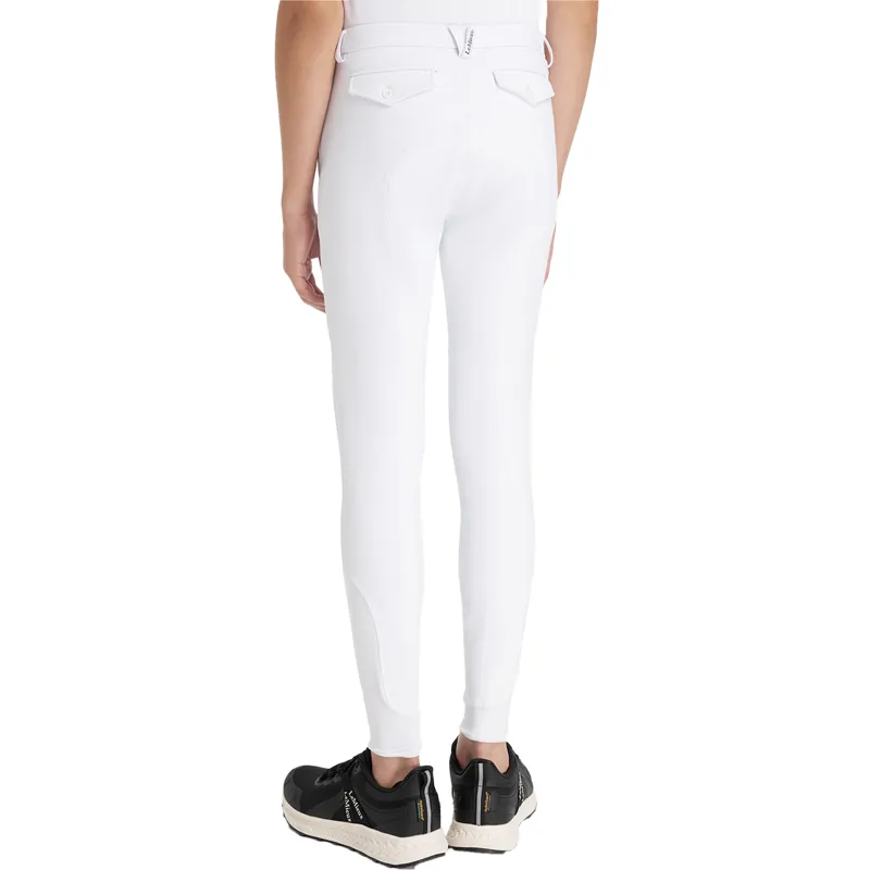 LeMieux Young Rider Boys Knee Grip Sport Breeches - White-1