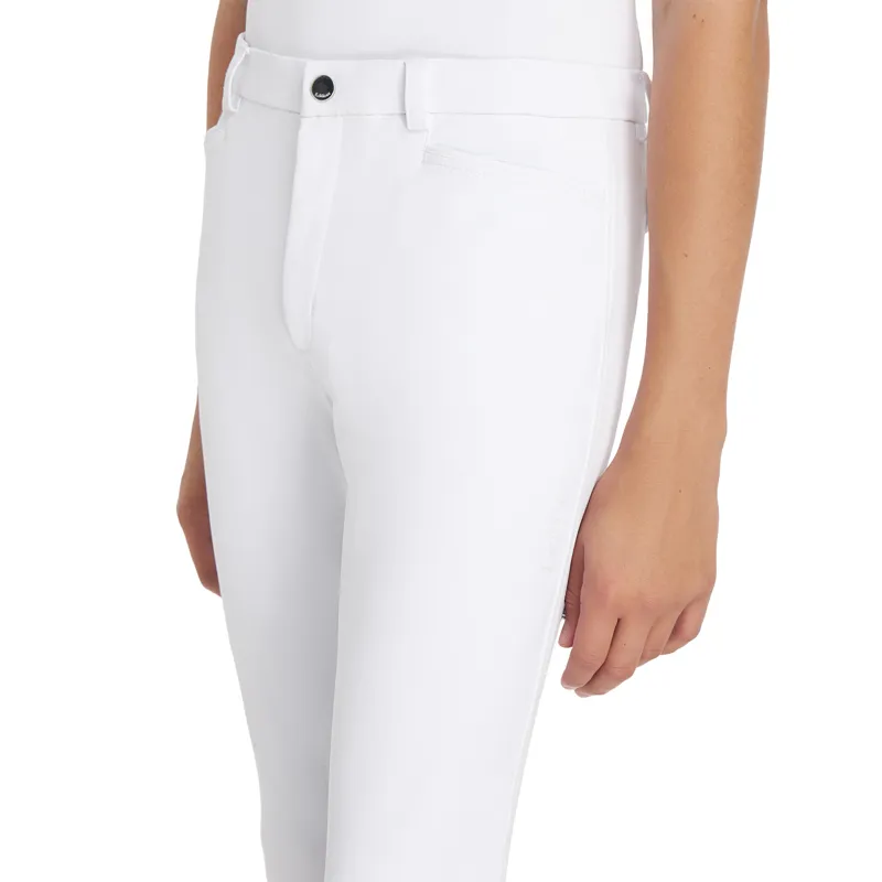 LeMieux Young Rider Boys Knee Grip Sport Breeches - White-4