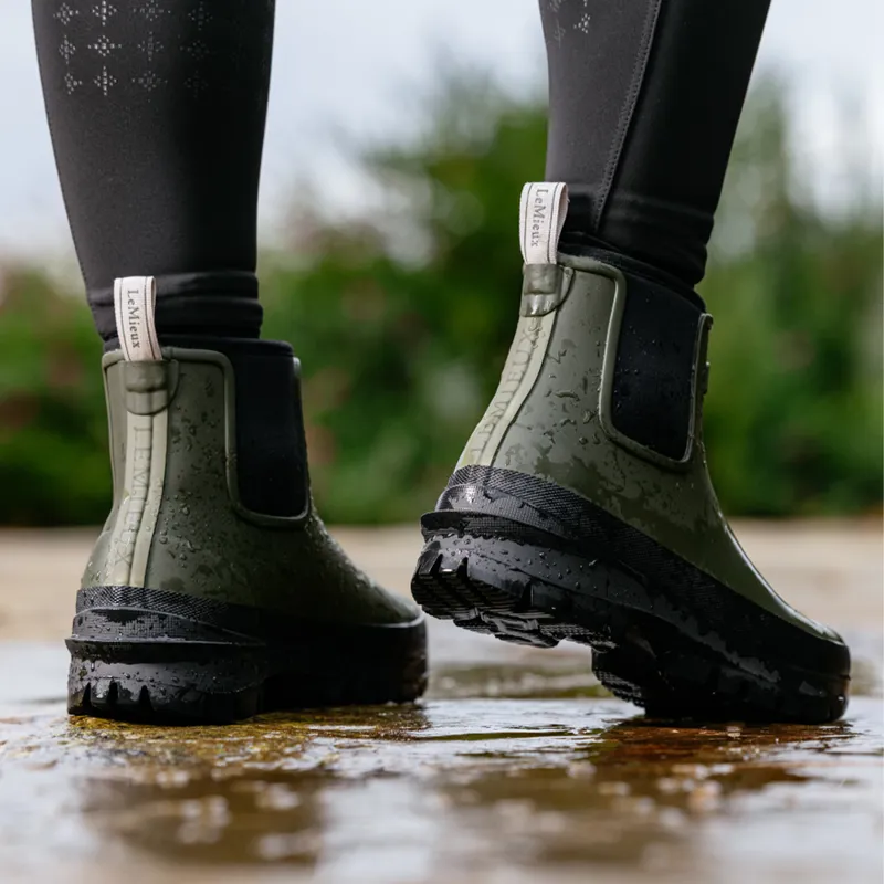LeMieux Bramshaw Womens Chelsea Short Wellies - Olive-3