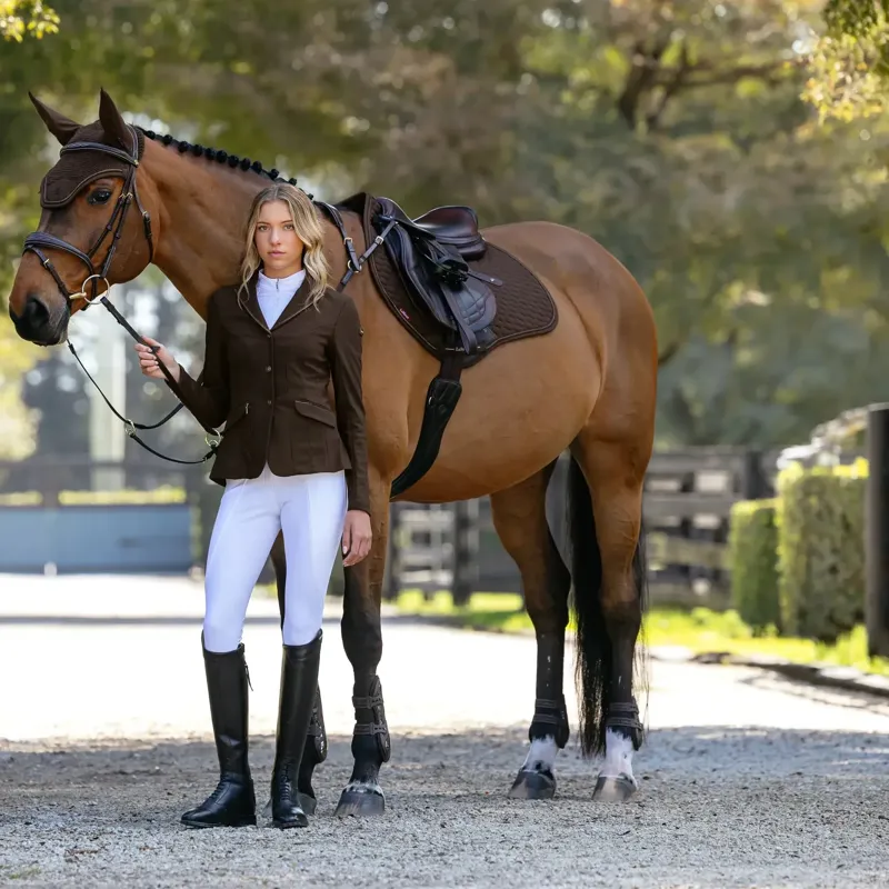 LeMieux Brilliance Close Contact Saddlecloth - Espresso-2