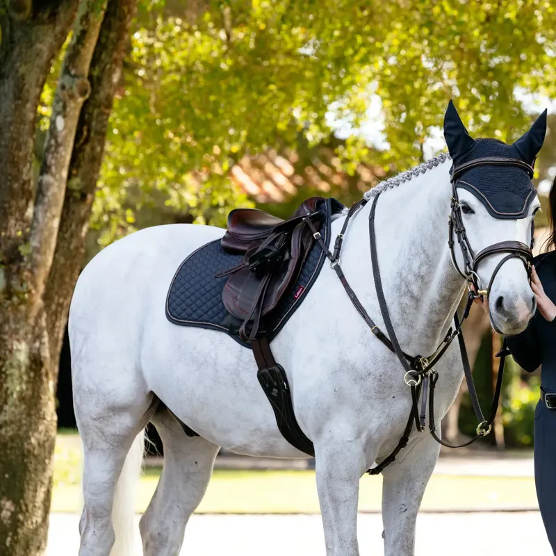 LeMieux Brilliance Close Contact Saddlecloth - Navy-2