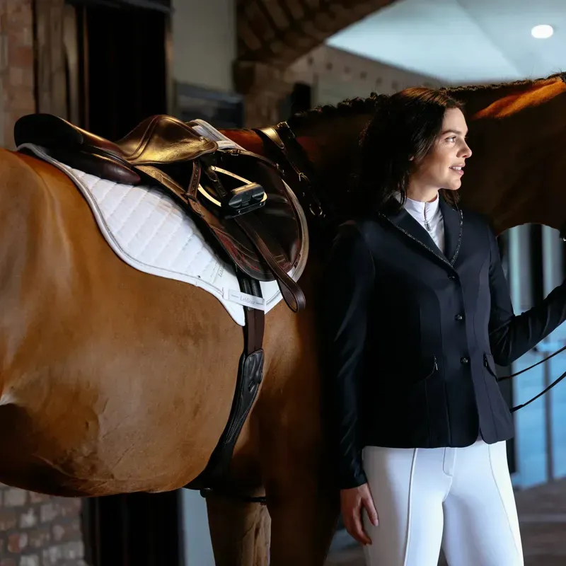 LeMieux Brilliance Close Contact Saddlecloth - White-2