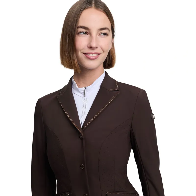 LeMieux Brilliance Diana Womens Show Jacket - Espresso-3
