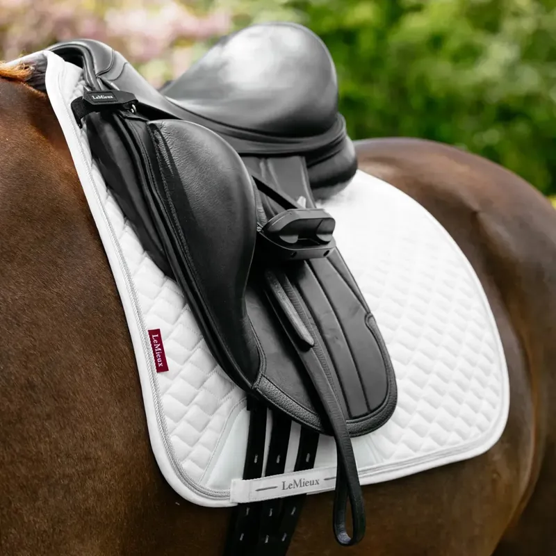 LeMieux Brilliance Dressage Saddlecloth - White-1