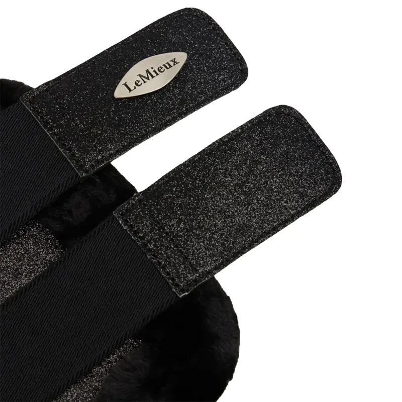 LeMieux Brilliance Fleeced Edge Brushing Boots - Black-3