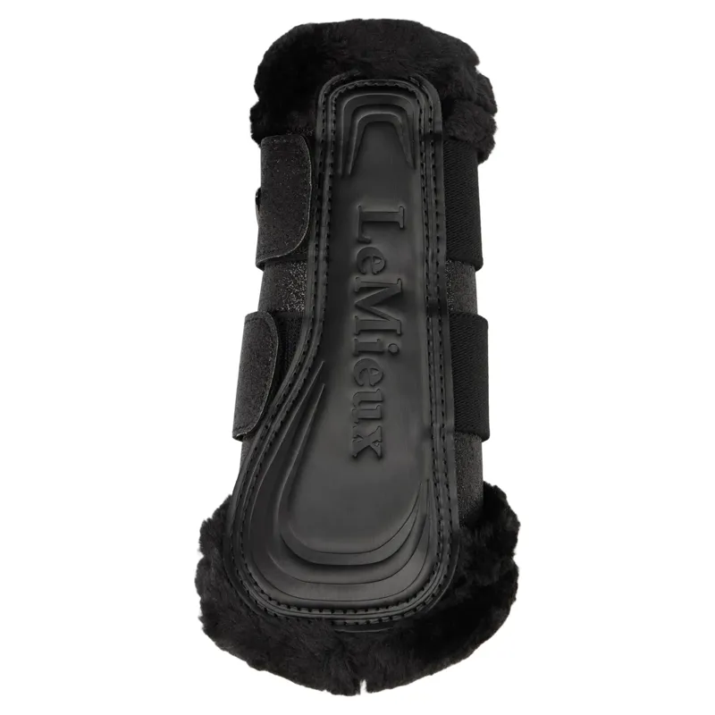 LeMieux Brilliance Fleeced Edge Brushing Boots - Black-1