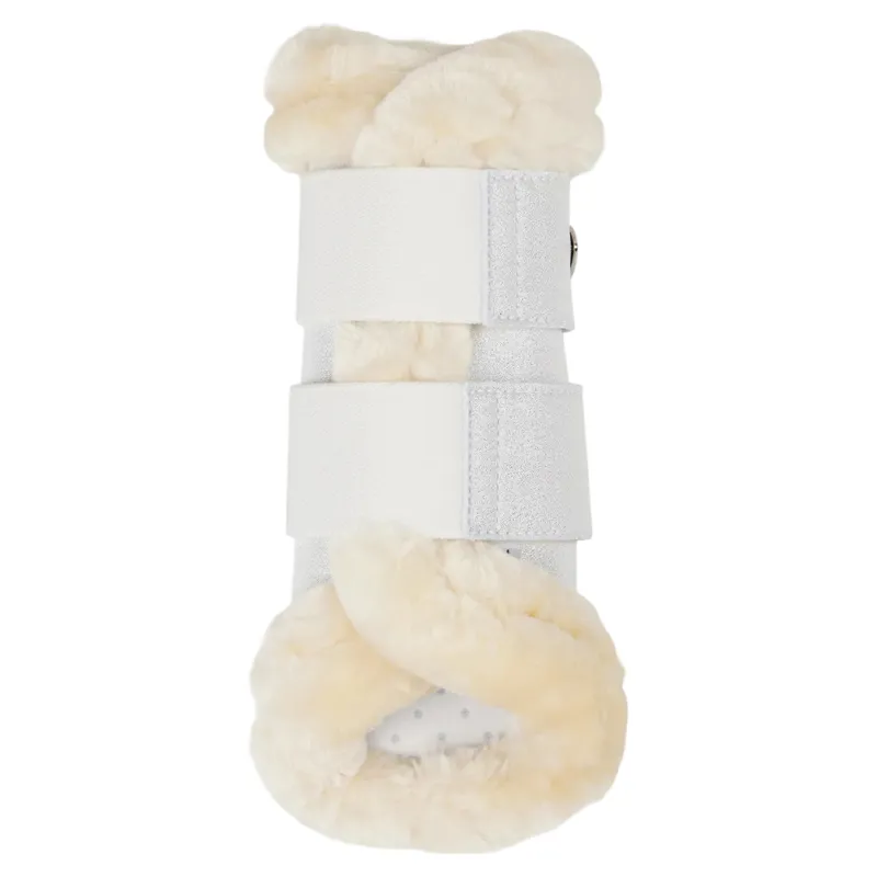 LeMieux Brilliance Fleeced Edge Brushing Boots - White