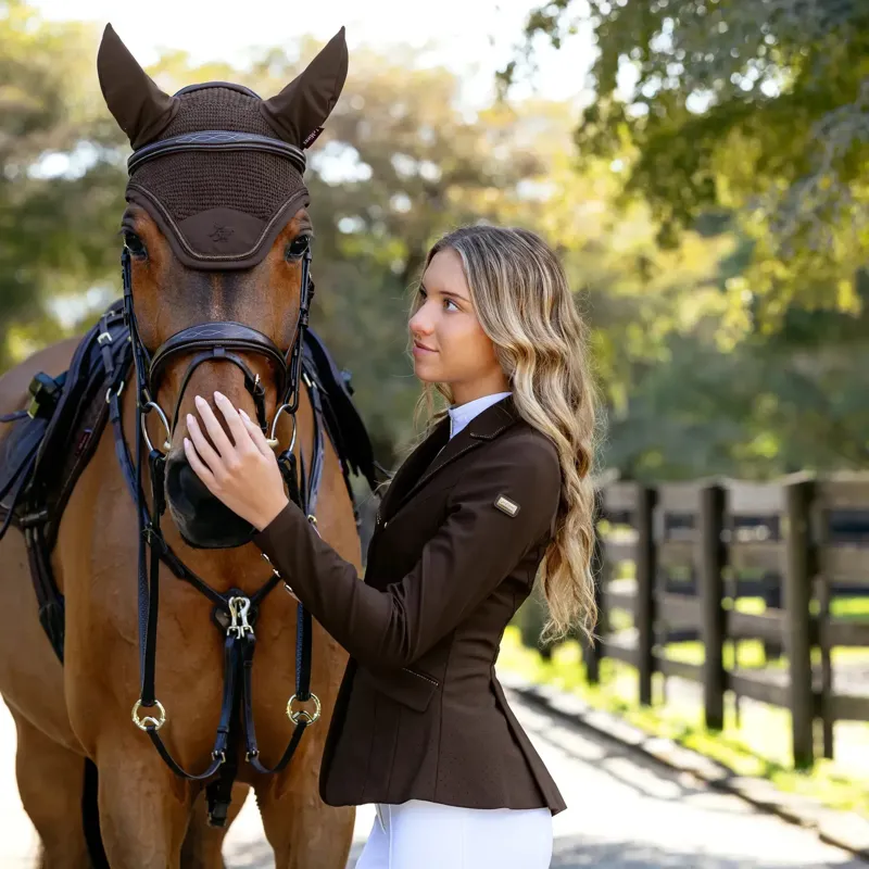 LeMieux Brilliance Fly Veil - Espresso-2