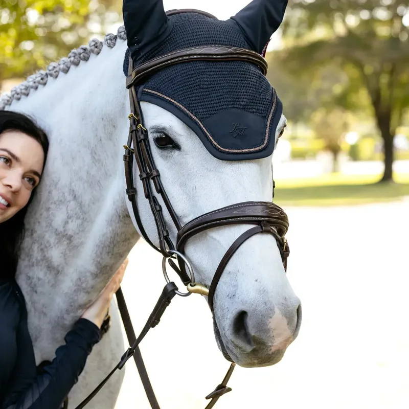 LeMieux Brilliance Fly Veil - Navy-2