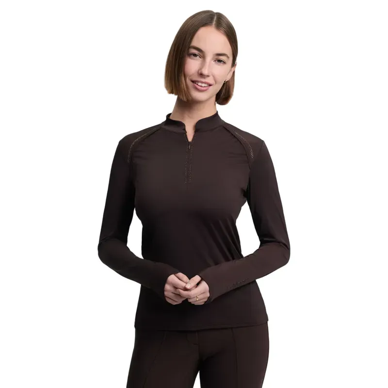 LeMieux Brilliance Heyden Womens Lightweight Base Layer - Espresso