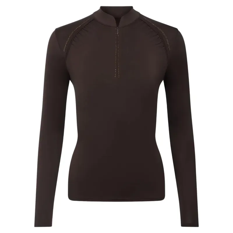 LeMieux Brilliance Heyden Womens Lightweight Base Layer - Espresso-1