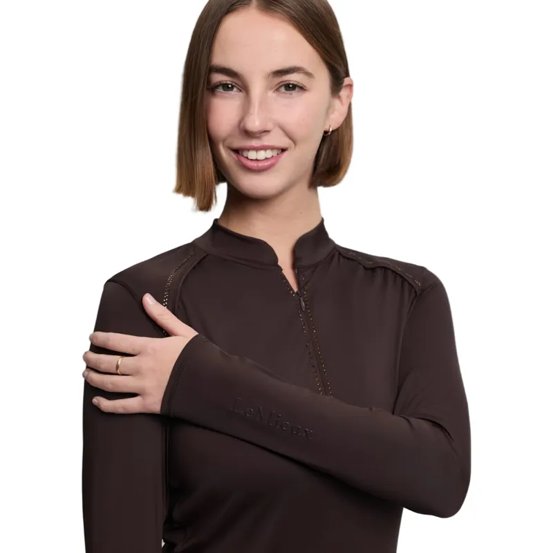 LeMieux Brilliance Heyden Womens Lightweight Base Layer - Espresso-4