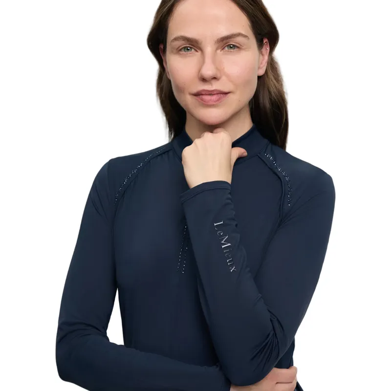 LeMieux Brilliance Heyden Womens Lightweight Base Layer - Navy-3