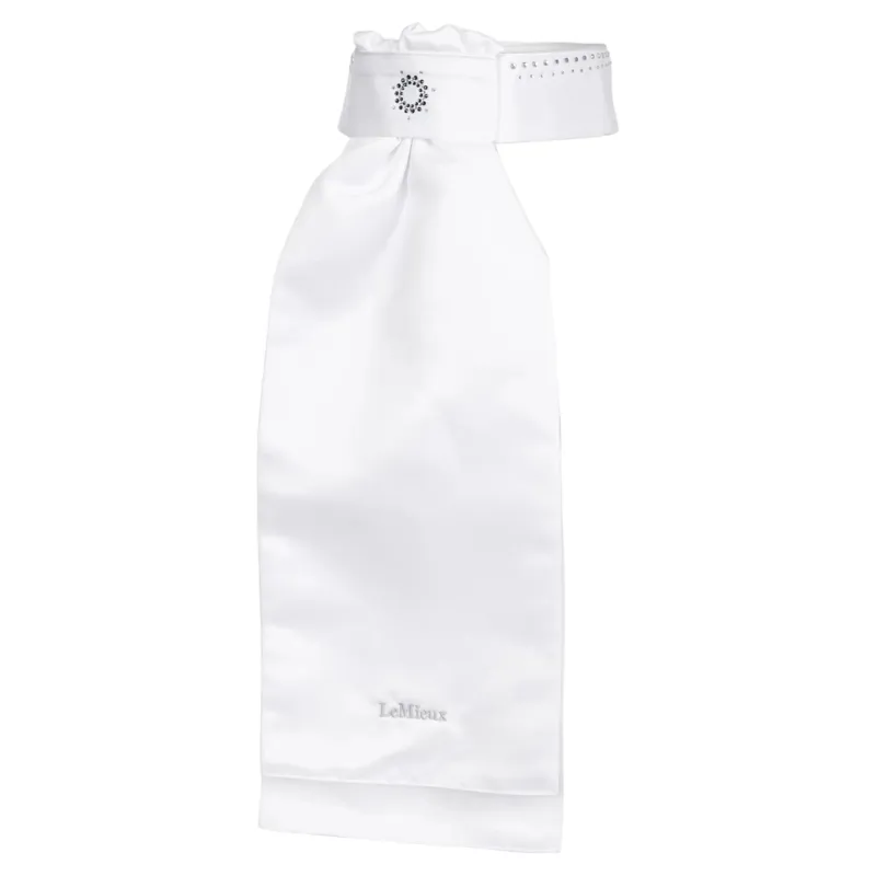 LeMieux Brilliance Ready-Tied Stock - White/Navy