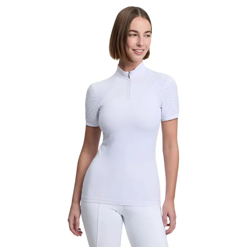 LeMieux Brilliance Verity Womens Short Sleeve Show Shirt - White-1