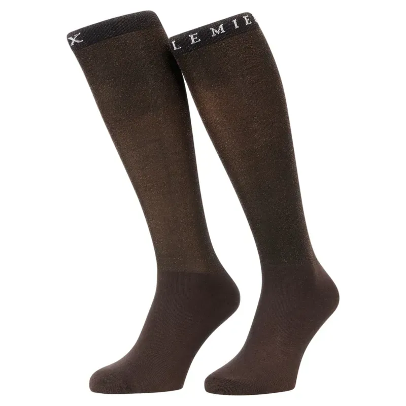LeMieux Brilliance Womens Competition Tall Riding Socks - Espresso