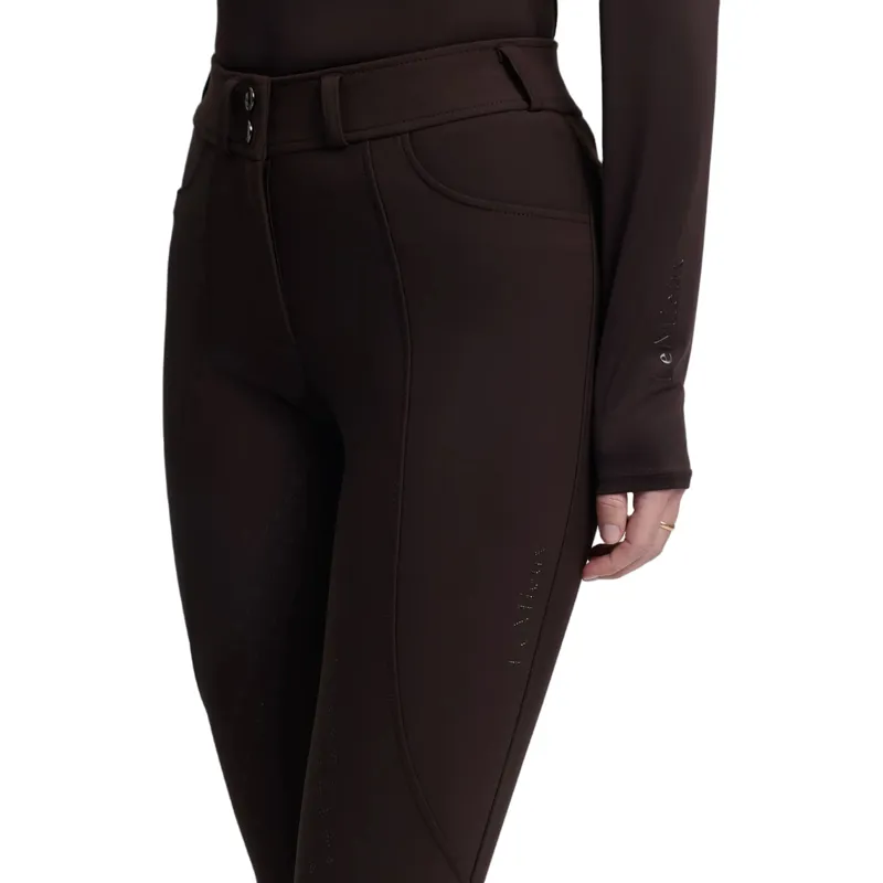 LeMieux Brilliance Full Grip Womens Breeches - Espresso-4