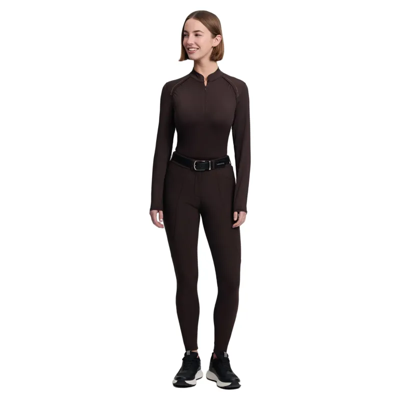 LeMieux Brilliance Full Grip Womens Breeches - Espresso-5