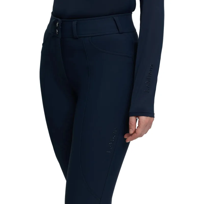 LeMieux Brilliance Full Grip Womens Breeches - Navy-5