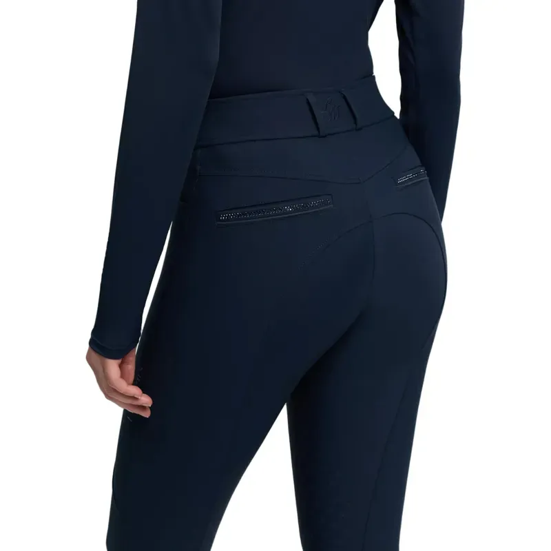 LeMieux Brilliance Womens Knee Grip Breeches - Navy-4