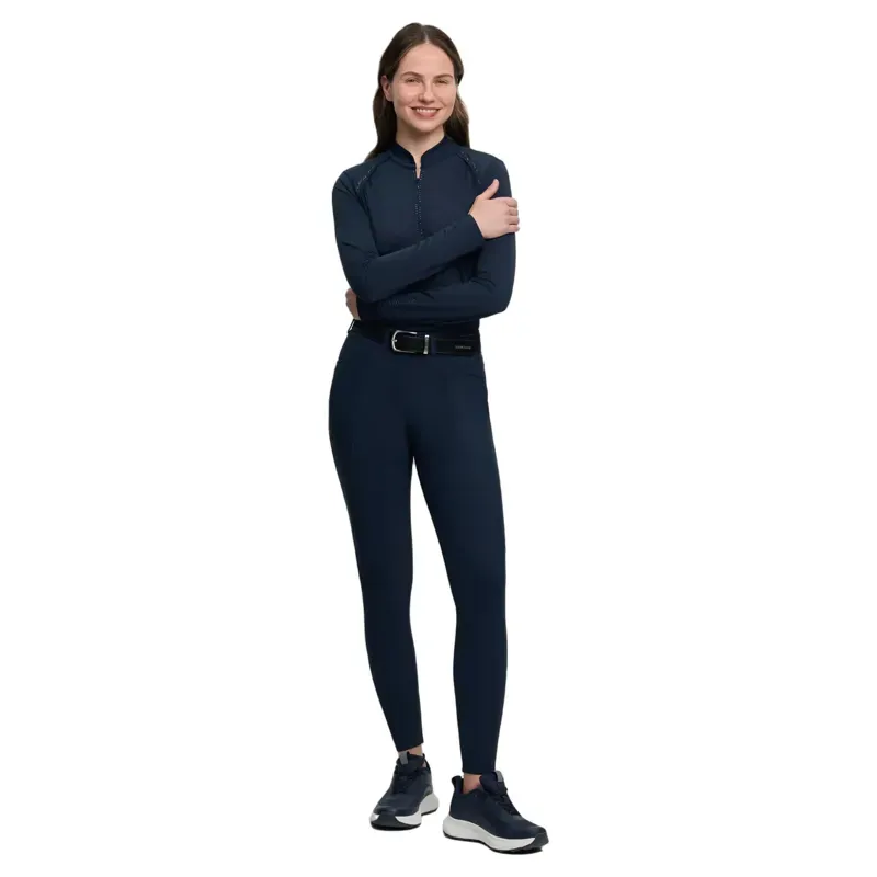 LeMieux Brilliance Womens Knee Grip Breeches - Navy-6