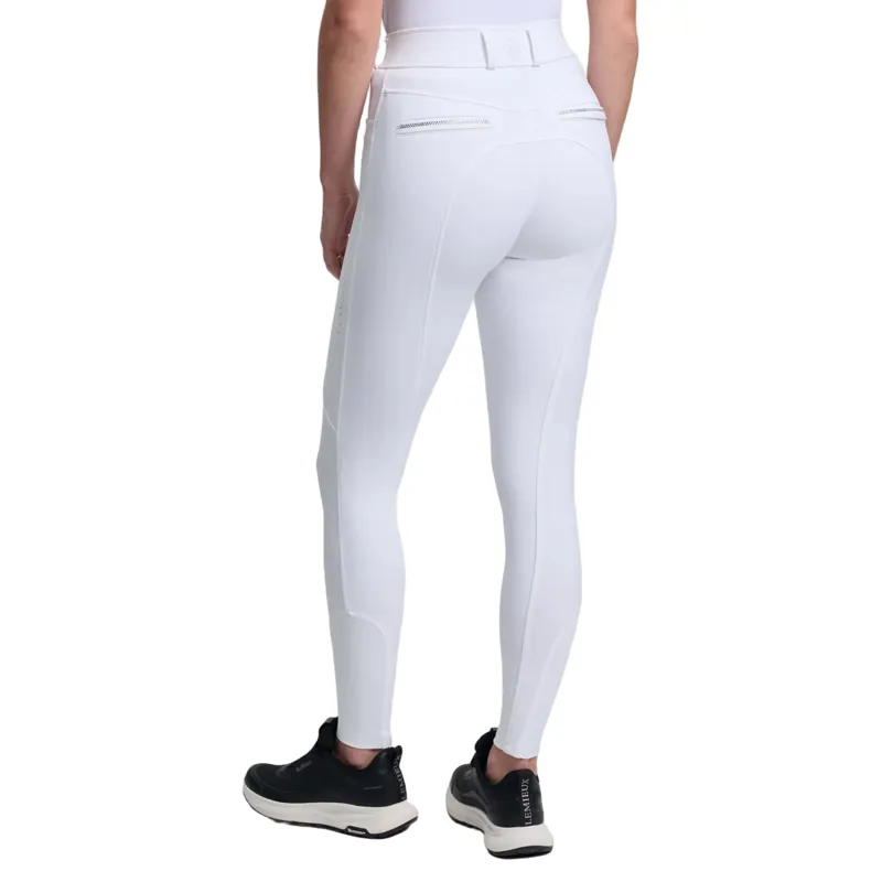 LeMieux Brilliance Womens Knee Grip Breeches - White-1