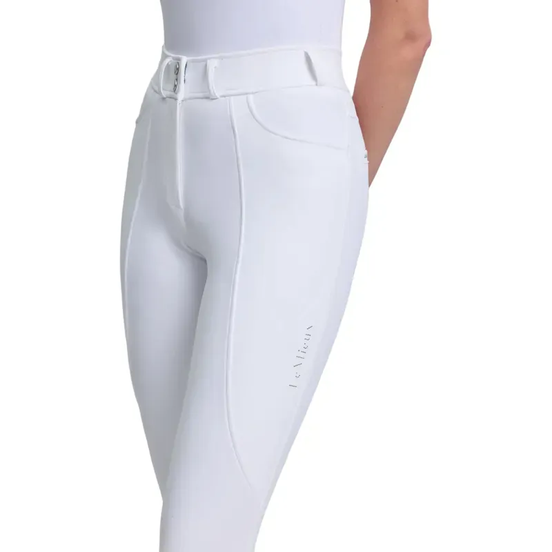 LeMieux Brilliance Womens Knee Grip Breeches - White-2