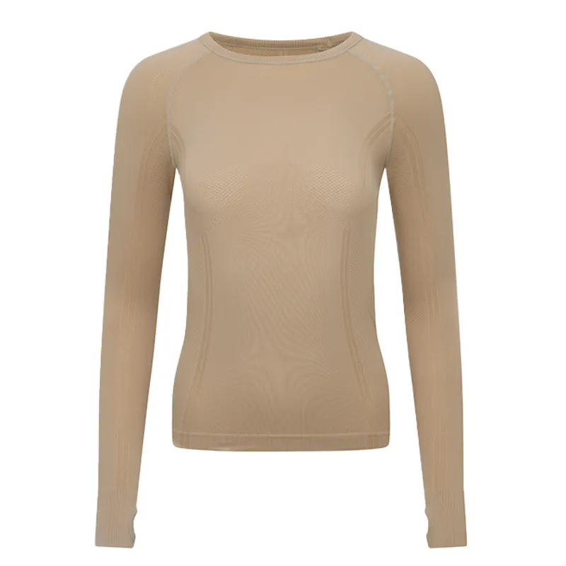 LeMieux Britney Ladies Seamless Long Sleeve Top - Almond-1