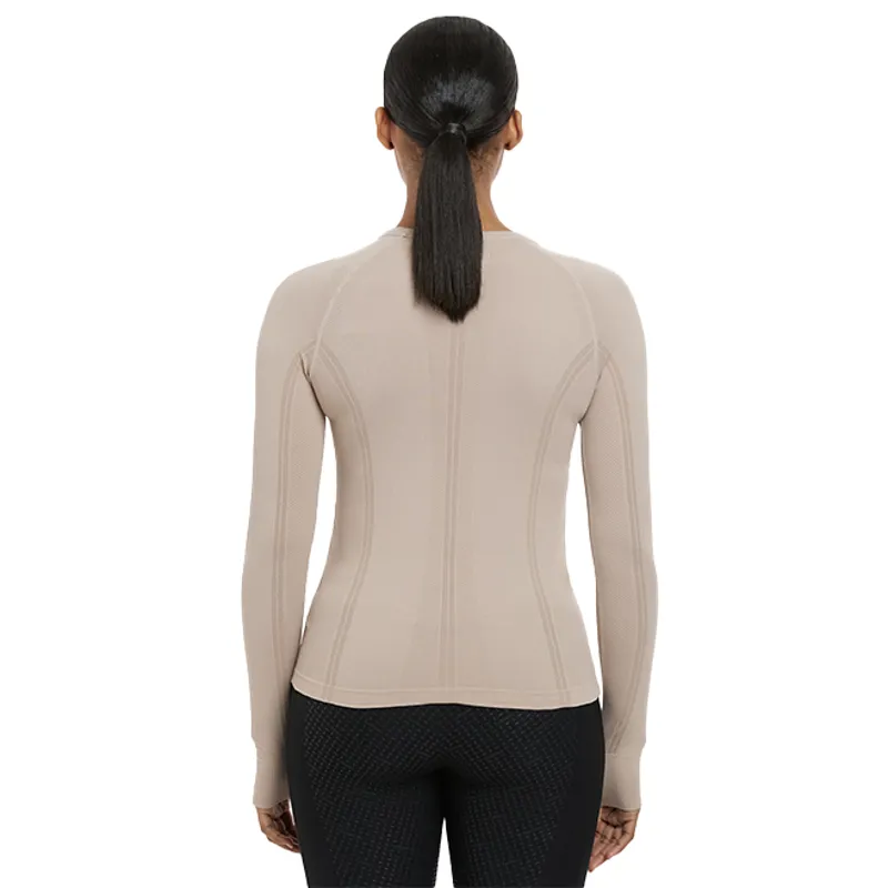 LeMieux Britney Ladies Seamless Long Sleeve Top - Almond-2