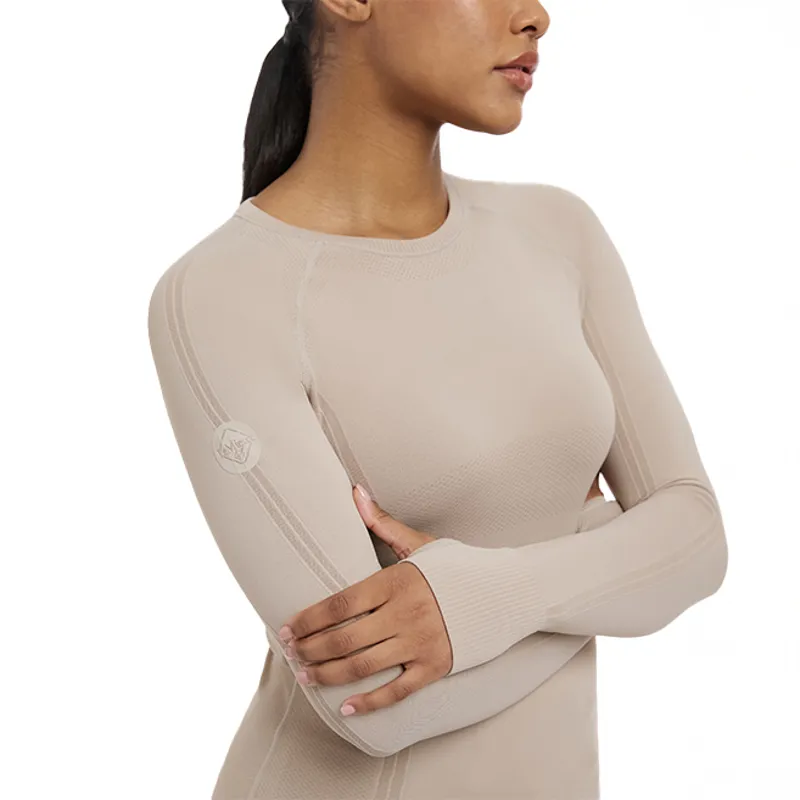 LeMieux Britney Ladies Seamless Long Sleeve Top - Almond-3